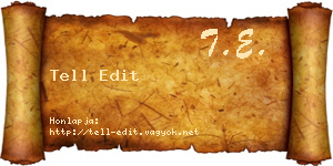 Tell Edit névjegykártya