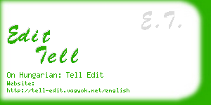 edit tell business card